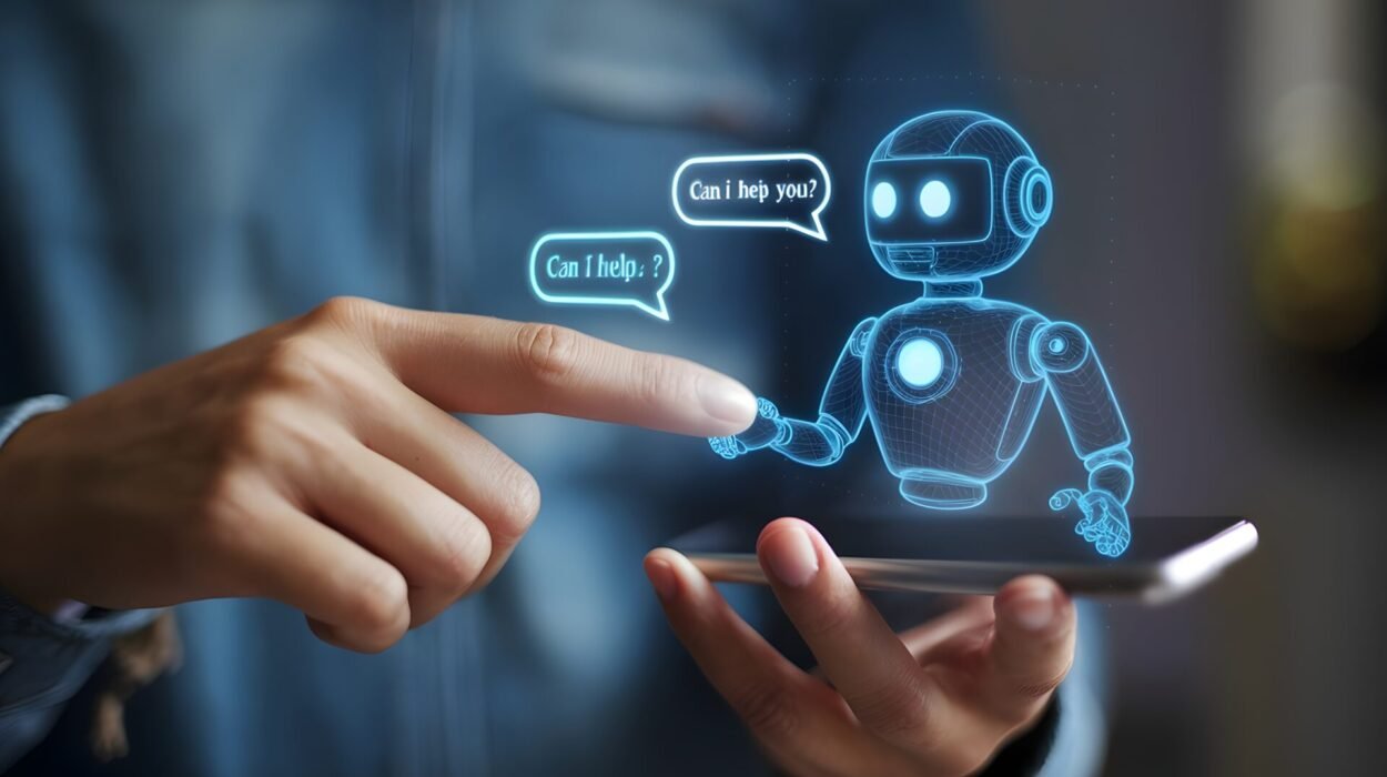 ¿Cuánto cuesta implementar un chatbot con IA en Argentina? (La guía más divertida y honesta que vas a leer en 2026) 2 una persona esta usando una tableta con un robot en ella