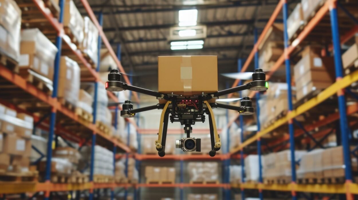 delivery robot futuristic environment