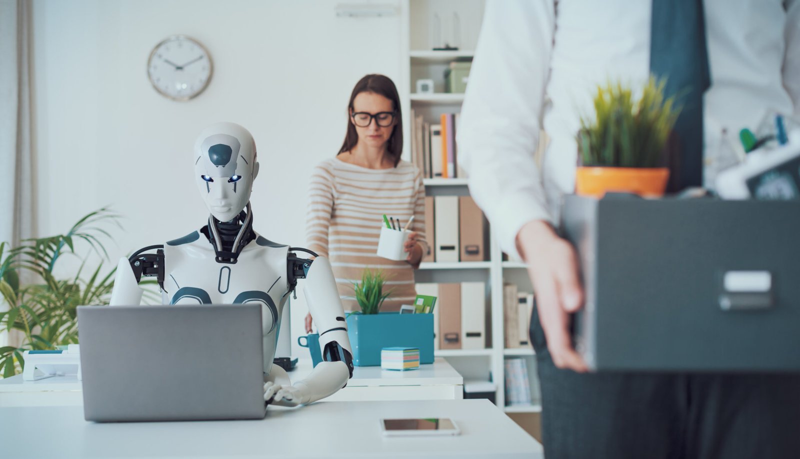 impact ai jobs fired business people leaving office