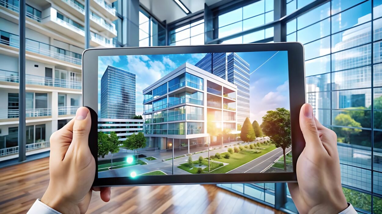 augmented reality technology showcasing digital information overlay real world