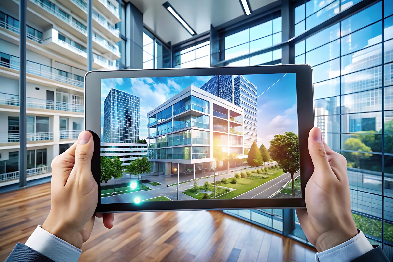 augmented reality technology showcasing digital information overlay real world