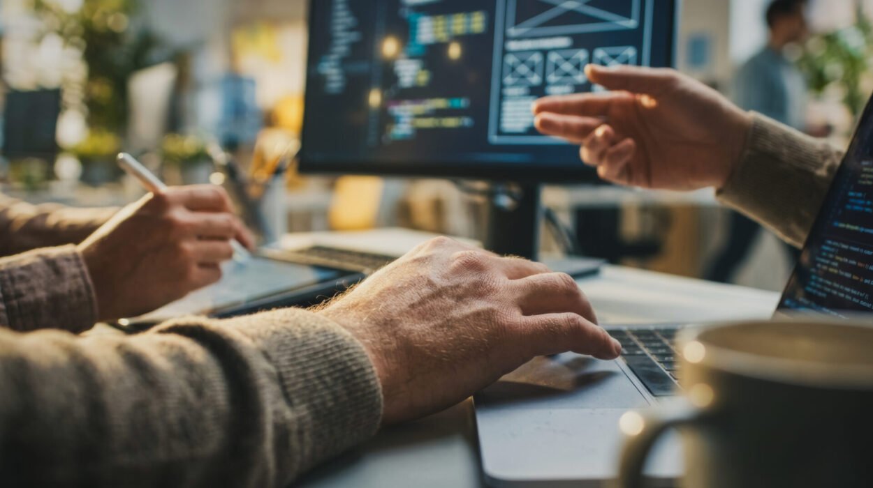 ¿Cuánto cuesta un software a medida en Argentina? Precios 2026 1 software developers collaborating code modern office